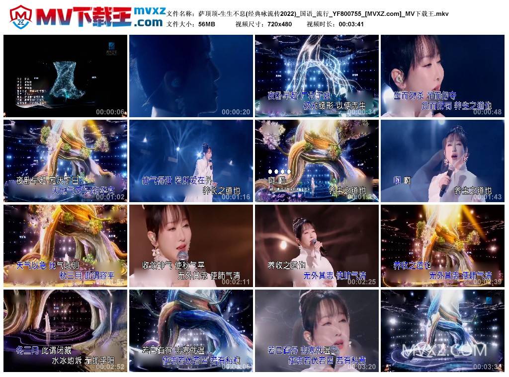萨顶顶-生生不息(经典咏流传2022)_国语_流行_YF800755
